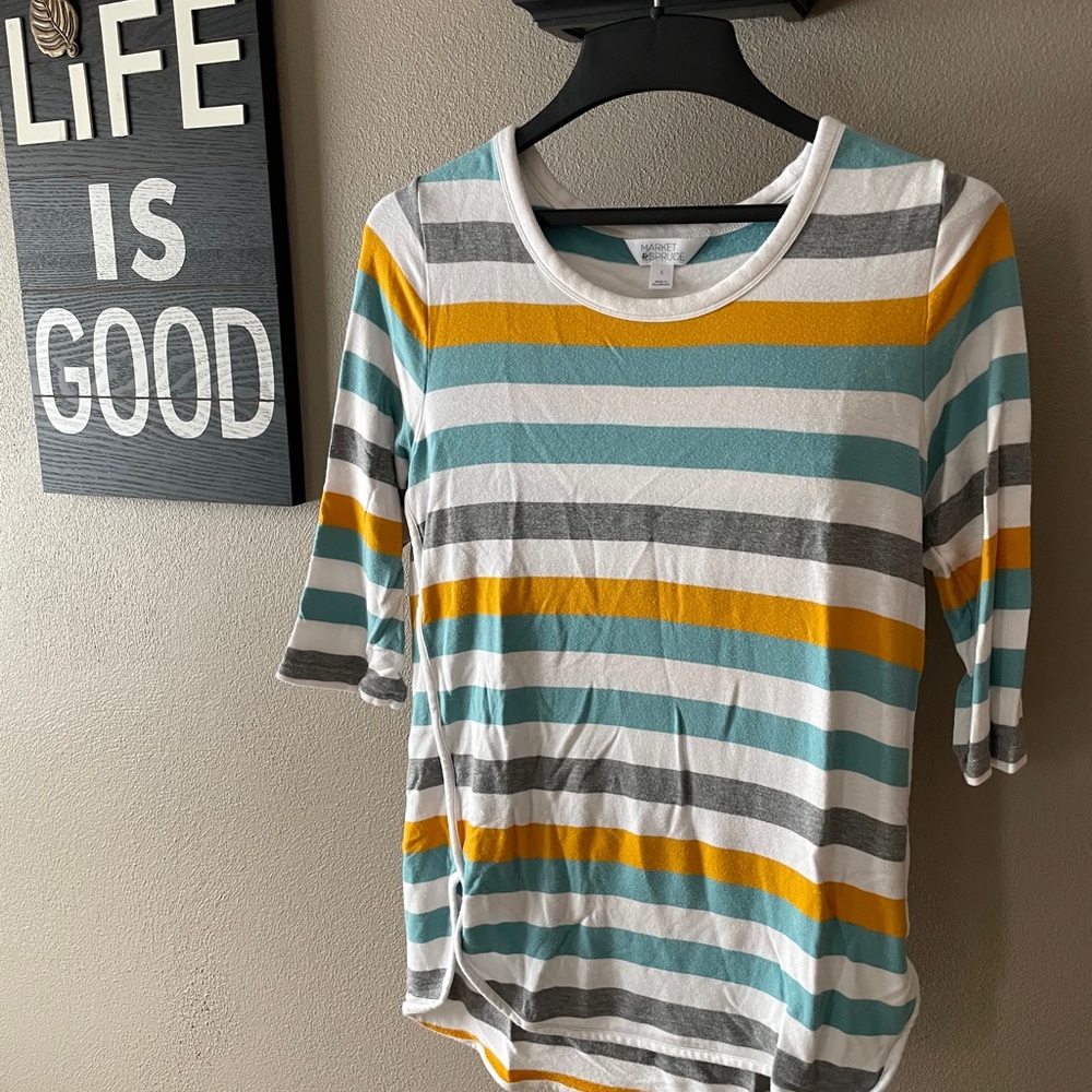 Market & Spruce Zanzia French Terry Knit Top